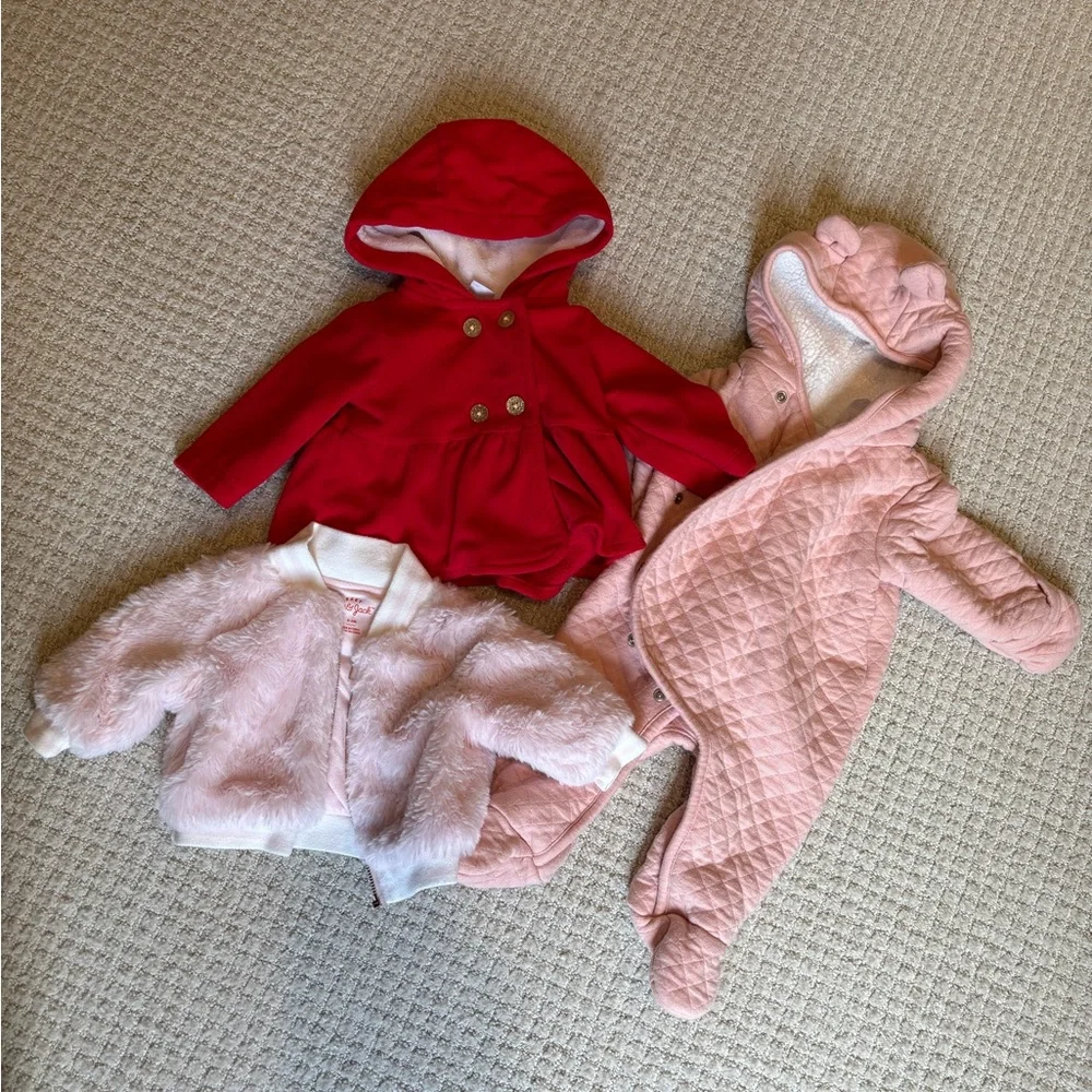 3 pc lot. 3month jacket/winter wear. Carter and cat&jack brands. NWOT
